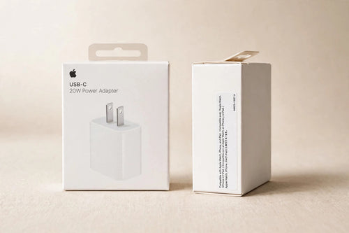 Cargador original Apple USB-C 20W en su caja
